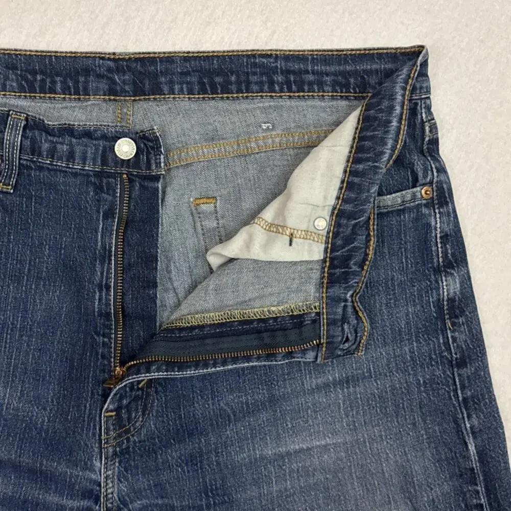Levi’s 505 Regular Fit Jeans Mens 38x30 Blue Straight Leg Denim Stretch